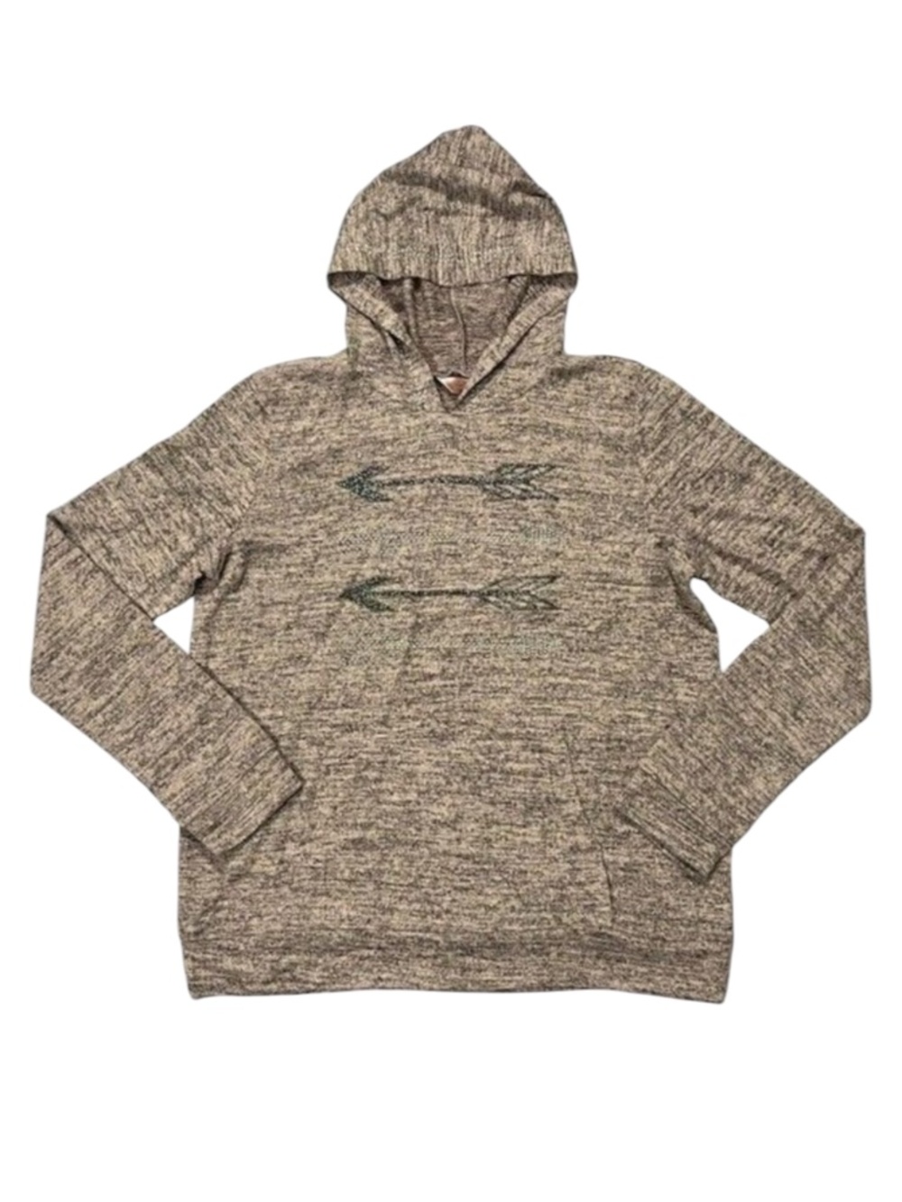 SJS‎ Pink/Gray Arrow Design Pullover Hoodie Sweater Top Glitter Rhinestone L NEW